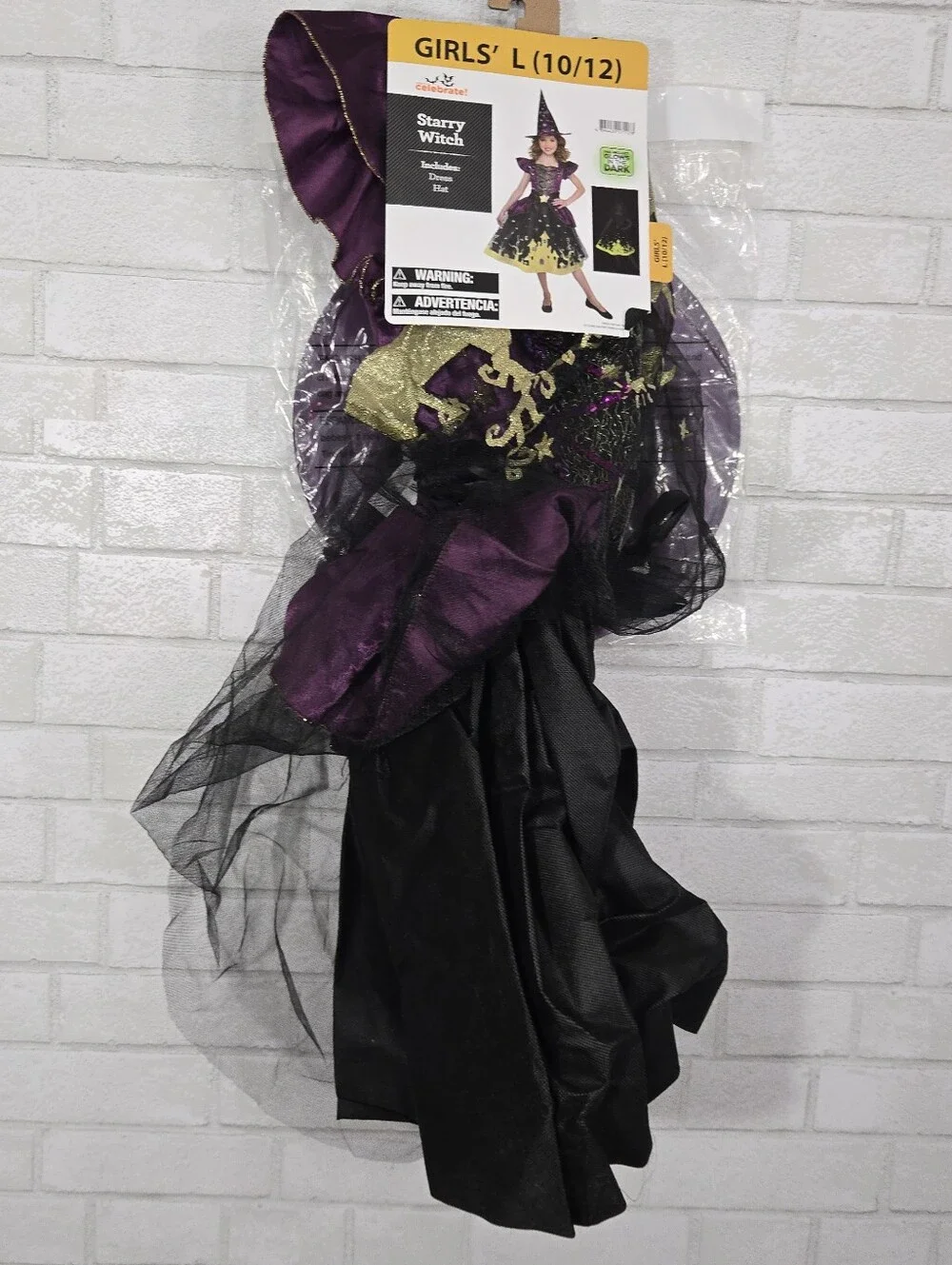 NWT Way to Celebrate Starry Witch costume size L 10/12